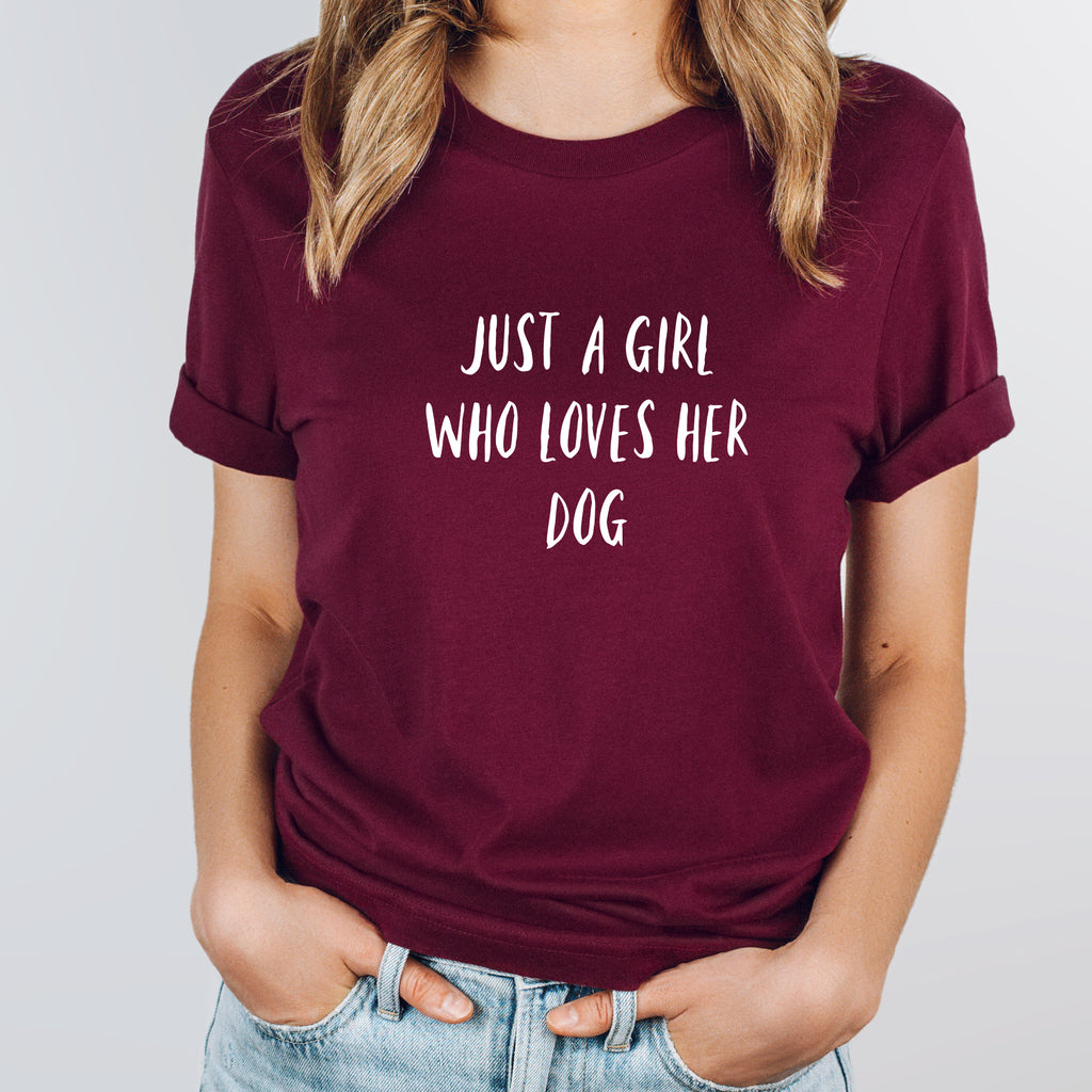 Dog Slogan Maroon T Shirt