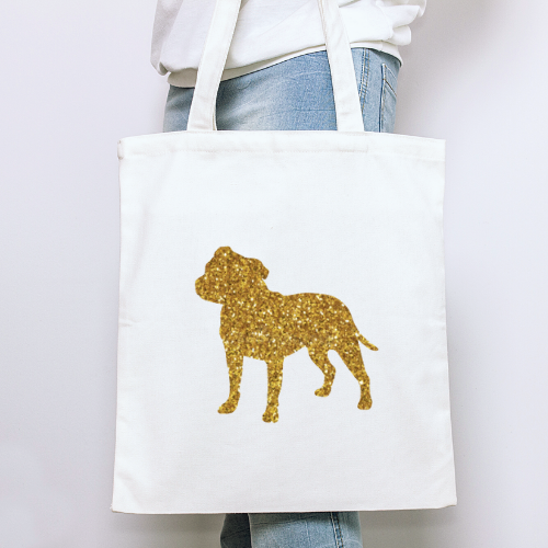 ANY BREED Black Cotton Tote Bag